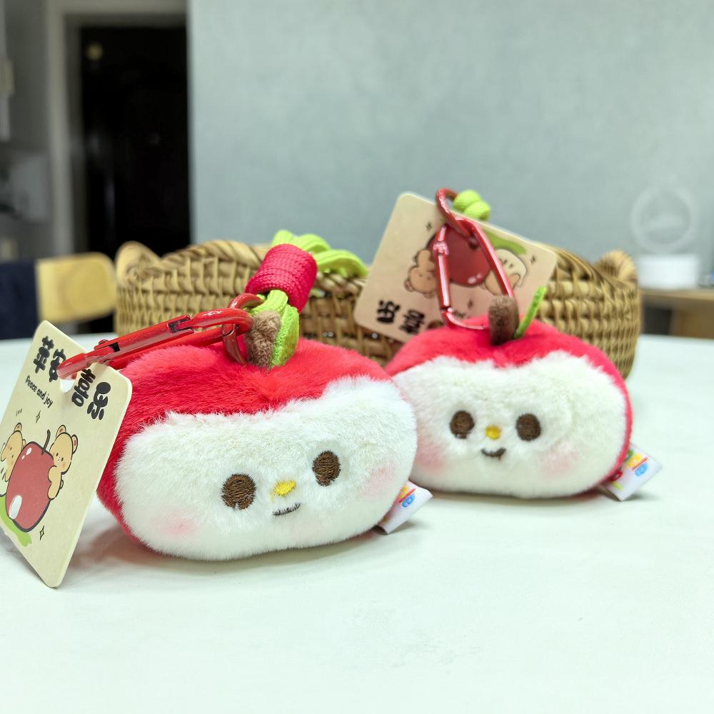 10Cm Squishy Fruit Plush Toy Stuffed Red Apple Plush Pendant Soft Food Plush Key Chain Peluche Kids Birthday Gift Christmas Gift