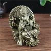 Lord Ganesha Statue Sculpture Elephant God Buddha Statues Figurines Resin Bronze Color Ornament For Home Garden Decoration