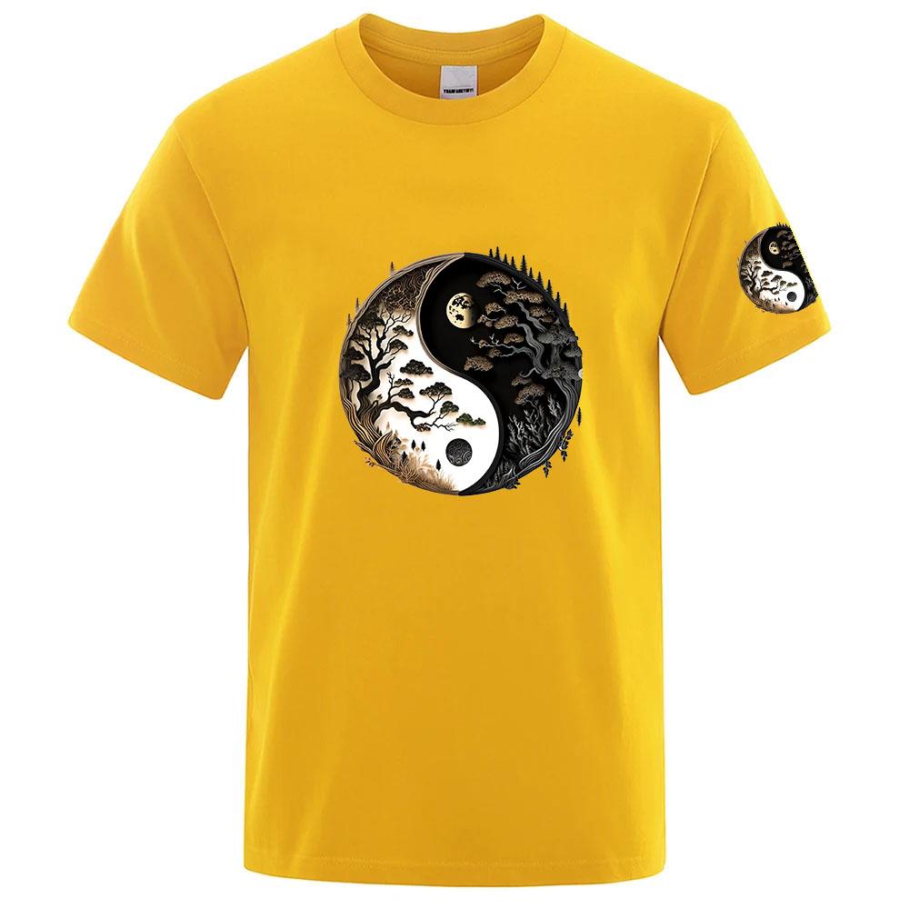 Tai Chi And Eight Trigrams Scenery 2025 New Unisexs Ordinary Thin Short Sleeve Round Neck Sport Fitness Breathable Tshirt