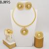 Tassel Gold Plated Large Necklace Set 24K Real Gold Earrings Bracelet Ring Necklace Wedding Dinner Ladies Accessories