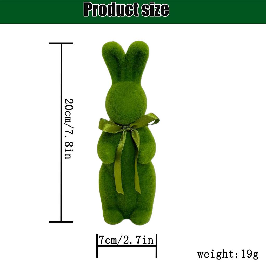 6-Color Easter Bunny Plush Moss Decoration - Cute Living Room Ornament