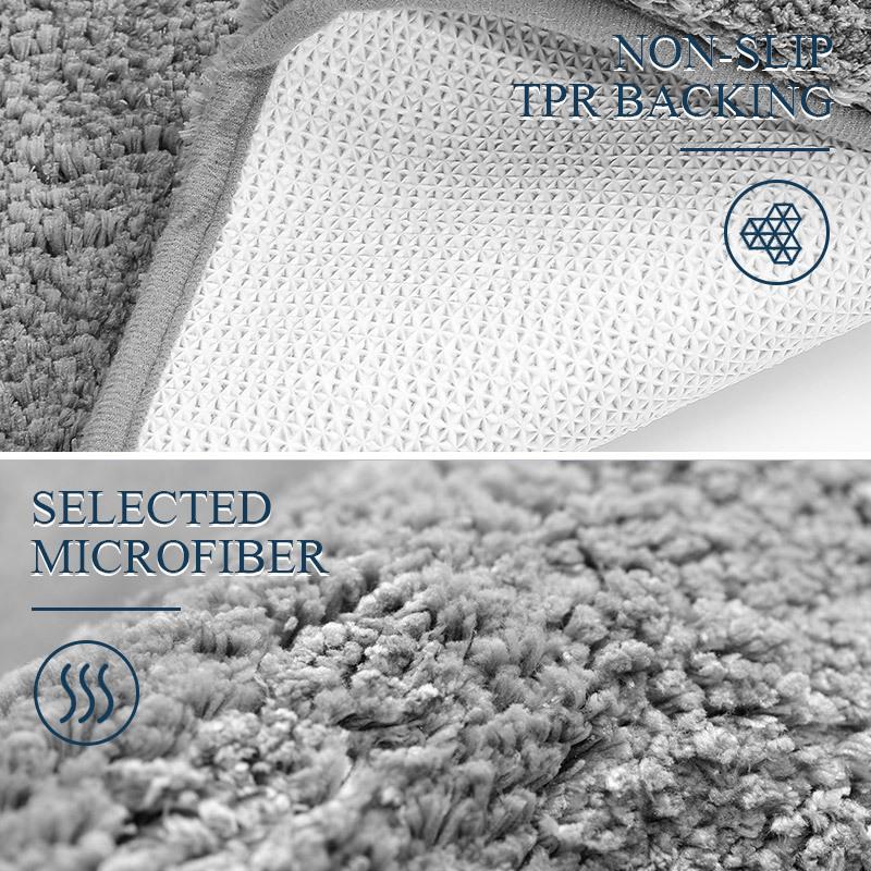 Thickened Bedroom Bedside Carpet Solid Color Flocking Bathroom Absorbent Floor Mat Bay Window Mat Children'S Climbing Mat Plush Foot Mat