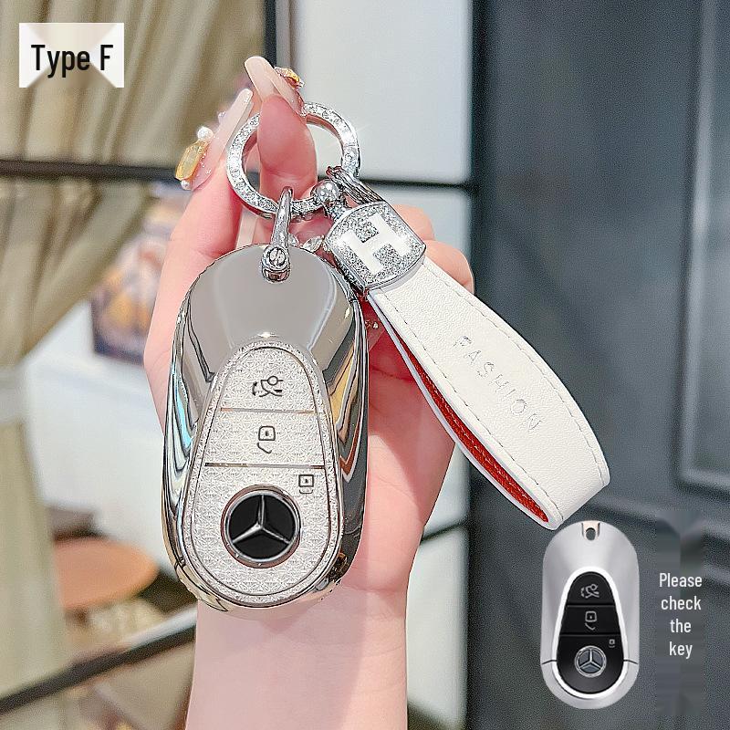 Mercedes-Benz Key Case for E300L/E260/C260L 2025 Model with Buckle, GLC300L Cover & S-Class Car Buckle