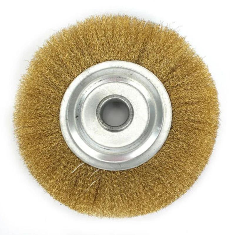 5 Inch 125mm Soft Brass Wire Copper Brush For Deburring Descaling Polishing Wheel Rotary Tool DIY Power Tool Parts