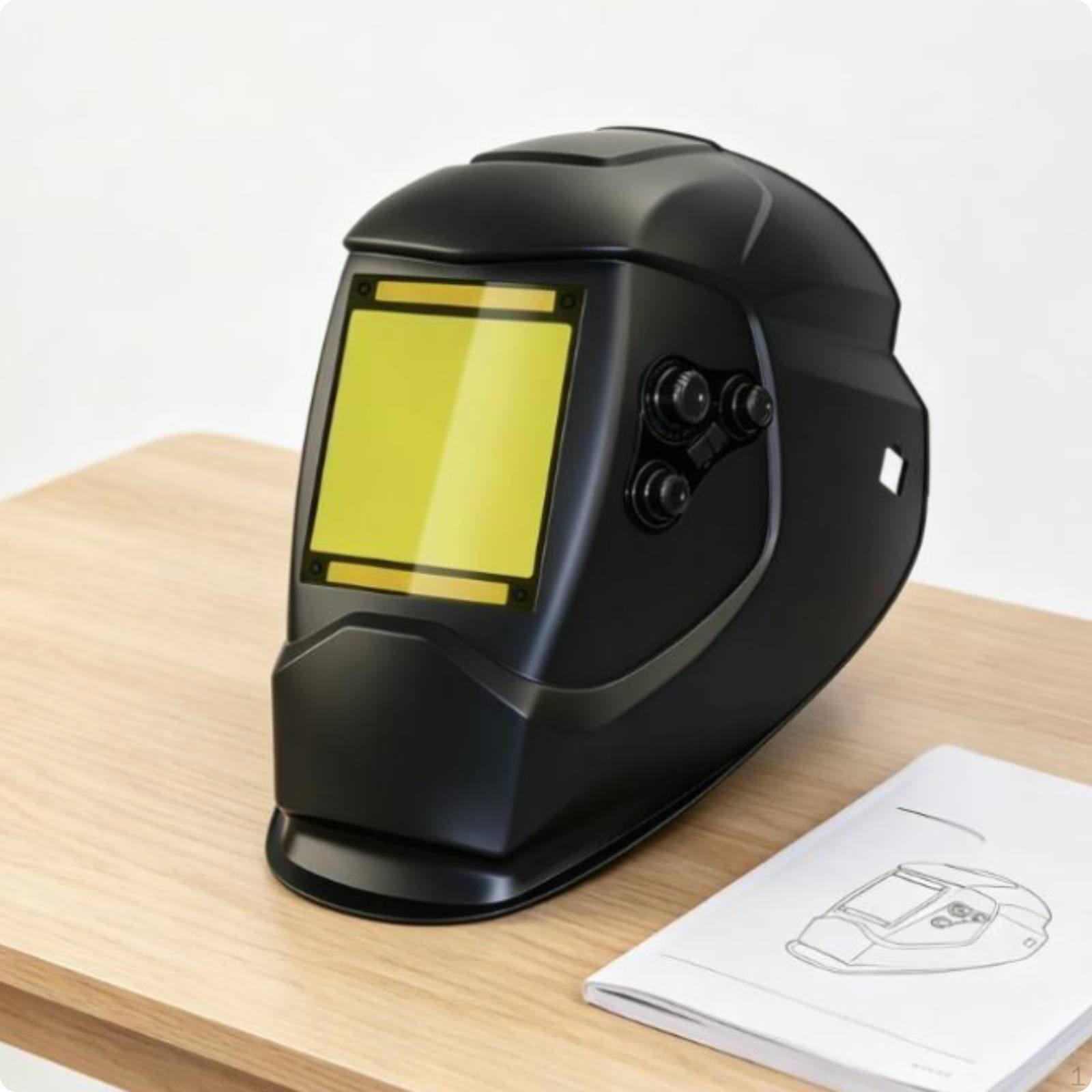 LightSensitive Metal Joining Helmet Eye Protection Solar Powered Grinding Mode