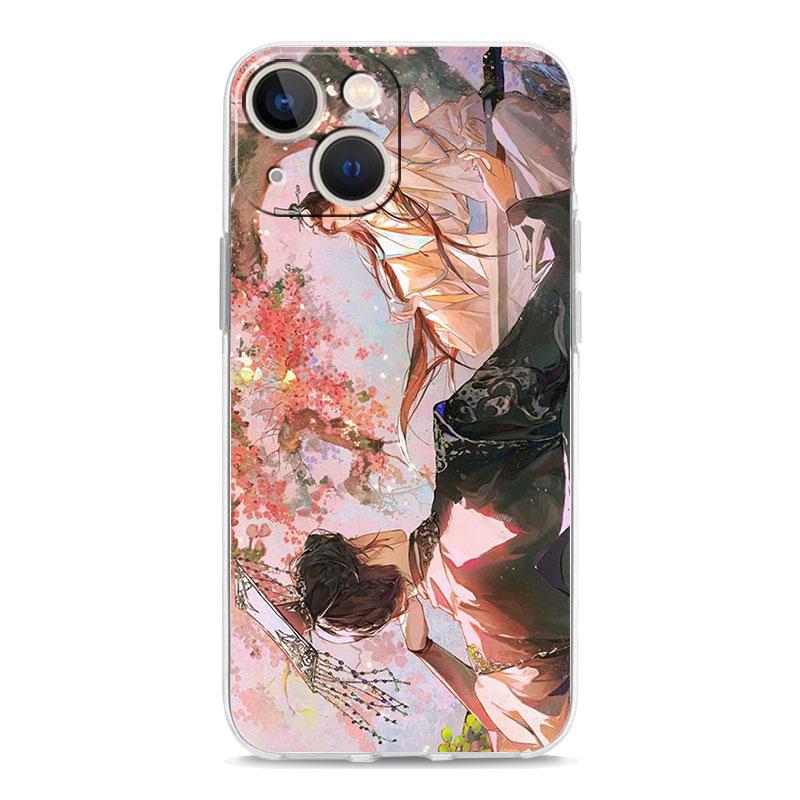 Handyhülle für iPhone 15 14 13 12 Mini 11 Pro Max XS X XR 7 8 Plus Transparente TPU-Hülle Comic Man Erha und sein weißer Katzenmeister