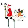 Festive Mantel Decoration Wobbly Santa on Reindeer Christmas Figurine, Metal Balancing Tabletop Decor, Table Decor Swinging Statue for Shelf