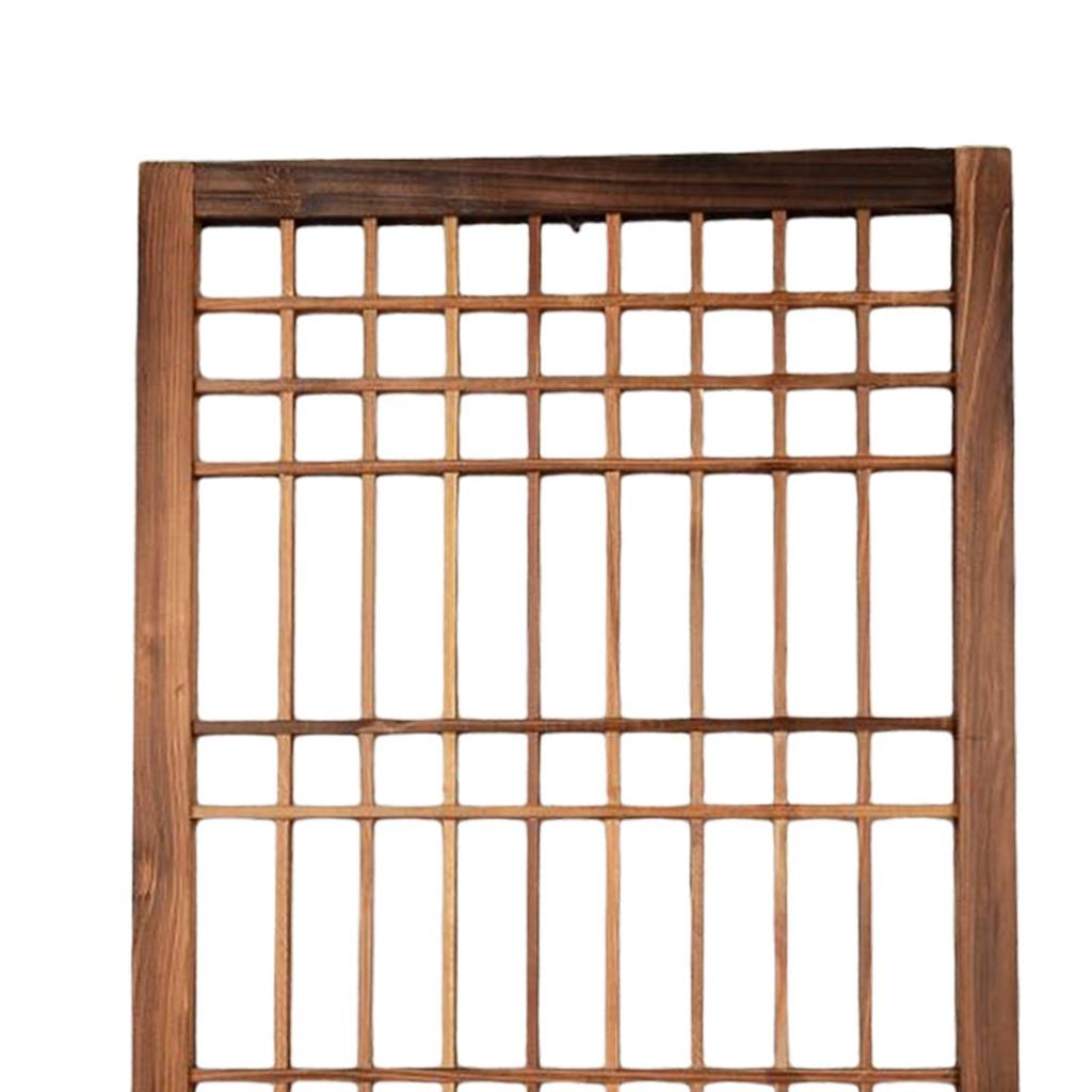 Holzfensterrahmen Gartengitter Fensterglas Wanddeko für Hinterhof, Terrasse,