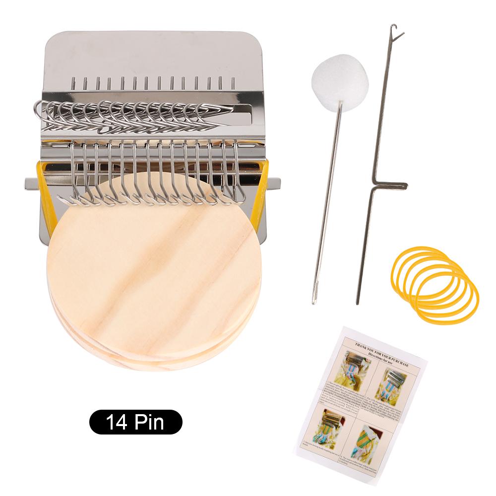 Knitting Tools Small Frame Small Loom Hand Tapestry Wood Loom Weaving Frame Darning Machine For Mending Clothes and JeansGood product