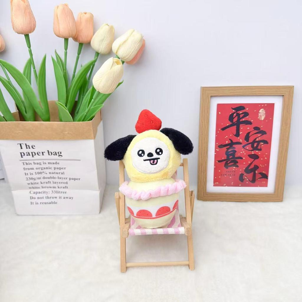 Strawberry Cake Animal Plush Doll Pendant Charm