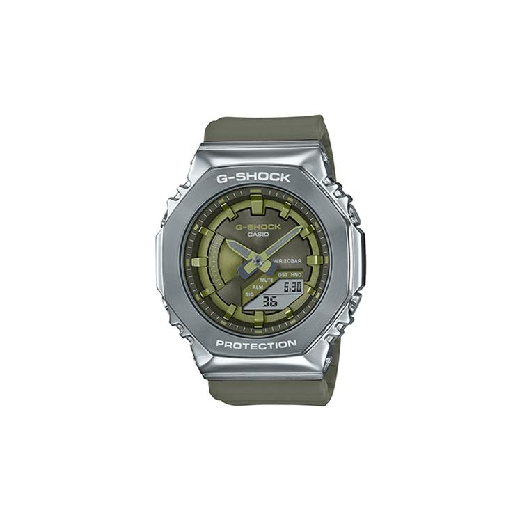 CASIO Women s Full Metal Series Green Watch GM-S2100-3APR GM-S2100-3APR Gray Green Watch Dial
