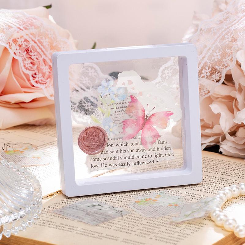 1pack/30pcs Vintage Light-Colored Floral Sticker Pack Soft Pastel Flower Patterns Self-Adhesive for Journal DIY Scrapbook Deco