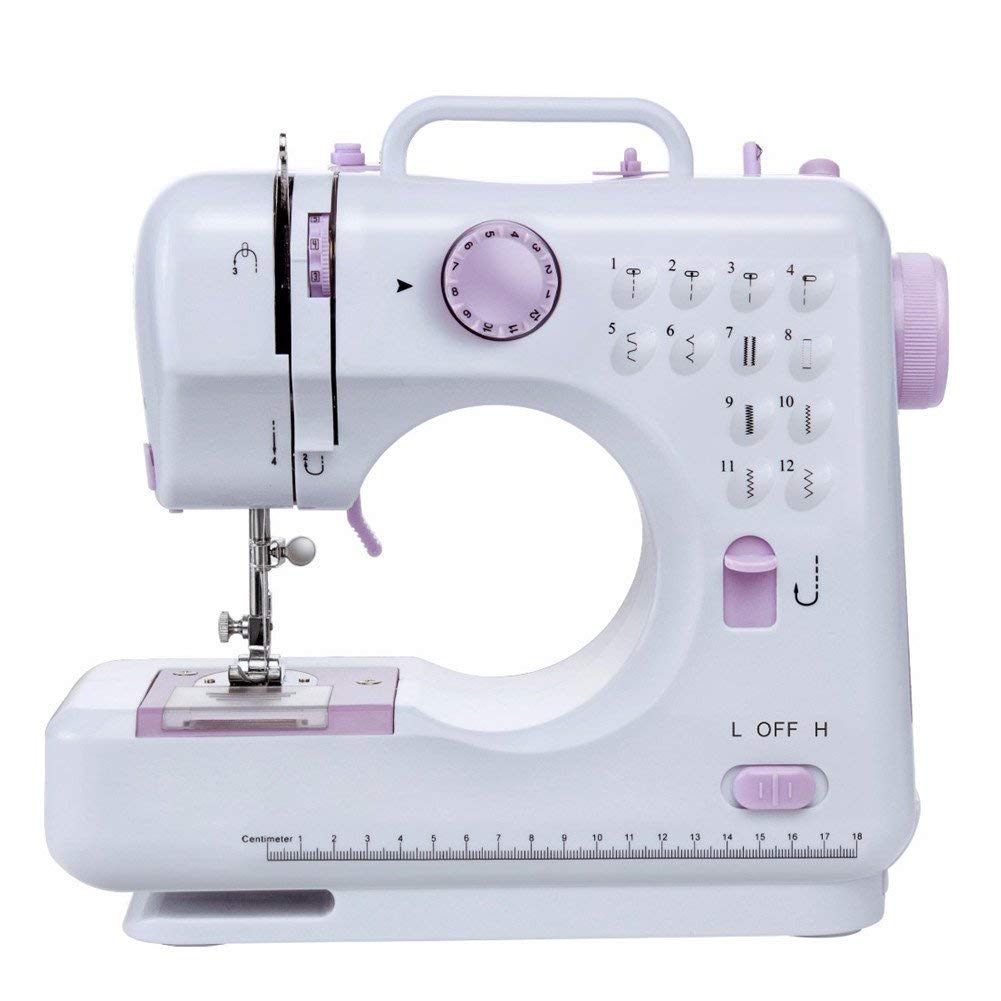

WENMILY Electric Portable Sewing Machine, 12 Lines, Multi-Function, Family Sewing Machine, Two Lines, Two Speeds, Reverse Stitch, for Handmade DIY