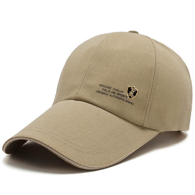 Hat Spring and Autumn Men's and Women's Extended Brim Baseball Cap Hard Top Big Head Circumference Outdoor Tourism Mountain Climbing Fishing Shade Cap