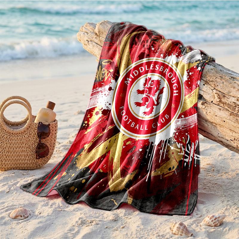 Asciugamano da Spiaggia in Microfibra Middlesbrough FC Asciugatura Rapida Assorbente Grande per Spiaggia Nuoto Viaggio