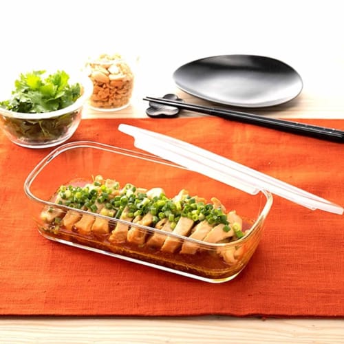 HARIO Made In Japan Heat-resistant Glass Storage Container Square 1400ml BUONO Kitchen KSTL-140-TW Clear