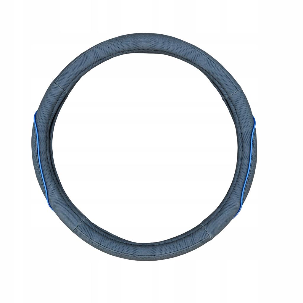 MICHELIN Steering Wheel Cover Black / Blue 36.8-39.4cm
