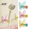 Bathroom Shower Accessory Butterfly Head Holder, Wall Mounted Self-adhesive Handheld Wand Mount Bracket, Universal Adjustment Waterproof for