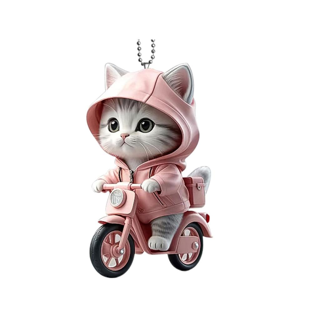 Acrylic cute cat pendant 1PCS plush toy car interior car hanging backpack keychain gift