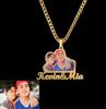Atoztide Custom Photo Name Necklace for Women Engrave Picture Pendant Chain Stainless Steel Jewelry Personalized Christmas Gift