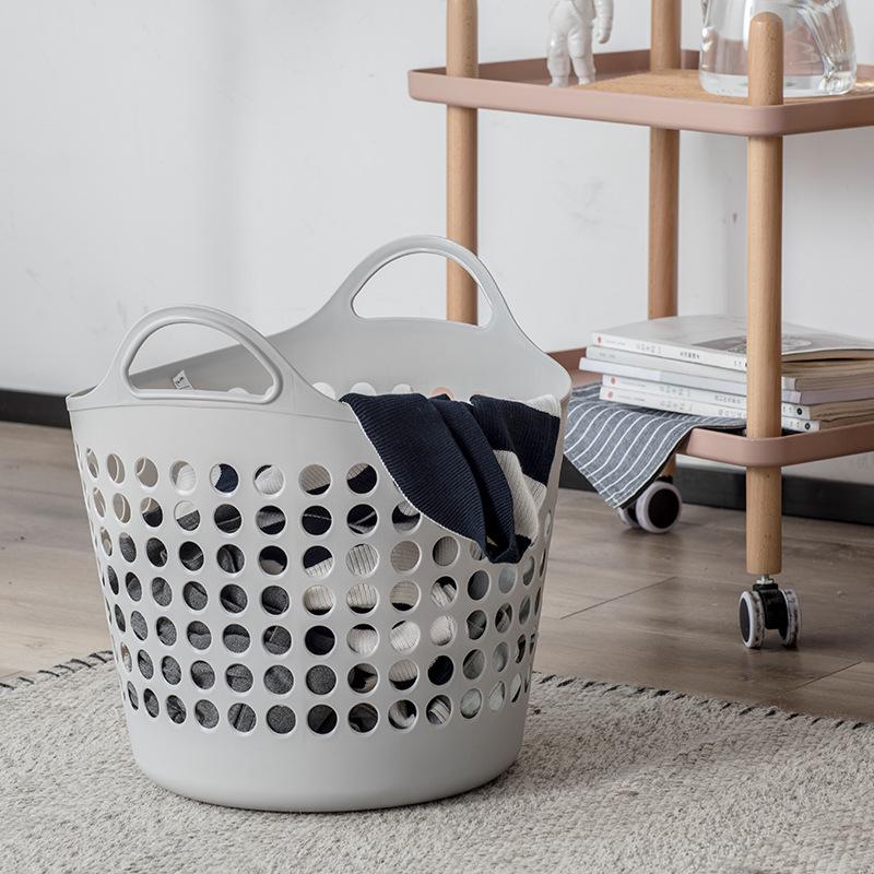 Large Handheld Multi-Purpose Storage Basket for Laundry, Clothes, and Vegetables - Japanese/Korean Style