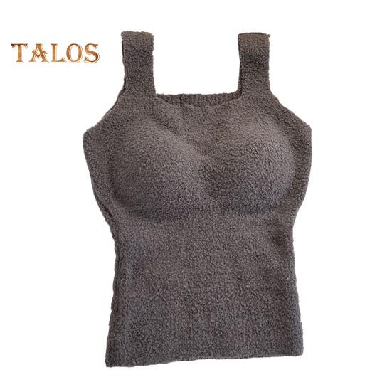 Winter Women Thermal Vest with Chest Pads Seamless German Velve Lining Fast Temperature Lock Heating Slim Fit Elastic Sleeveless Inner Wear Bottoming