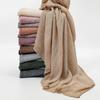 New Muslim Woman Solid Hijabs Scarf Ramadan Soft Rayon Cotton Wrinkle Shawl Islam Turban Ramadan Headband Foulard 180*80Cm