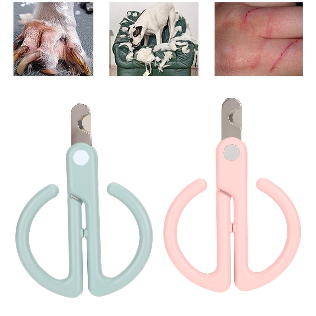 Pet Nail Clipper Scissors Claw Cutter Trimmer for Cat Puppy Grooming Tool Green and Pink(Pink Green )
