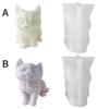 Cute Cat Silicone Candle Mold  3d Animal Kitten DIY Handmade Gypsum Ornaments Drip Glue Decorative Mould Candy Chocolate Molds