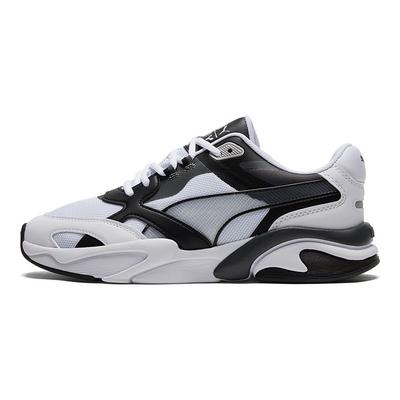 Røntgen Millennium Stoff Syntetisk Lær Sports Retro Lave Sneakers Livsstilssko Unisex sneaker Svart Hvit 375999-12