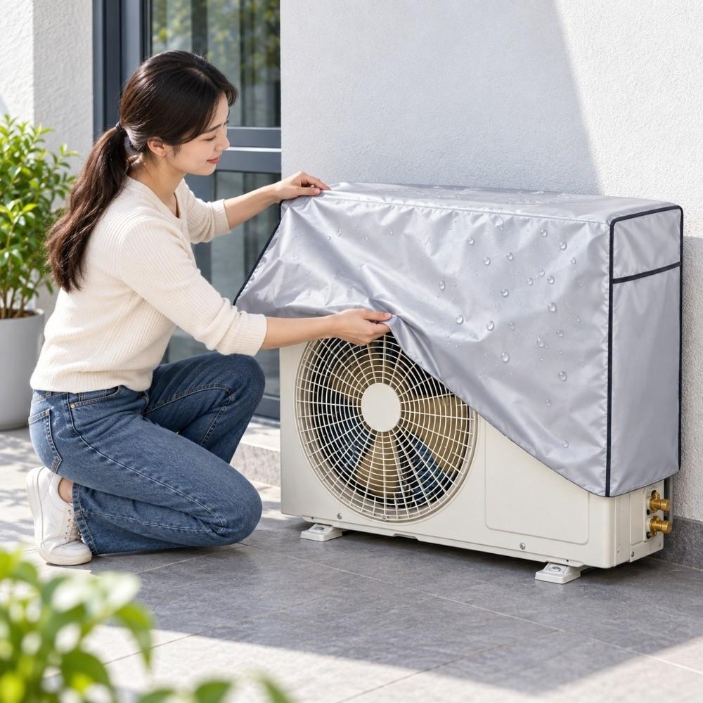 96 40 70cm Outdoor AC Cover Silver Color AC Unit Cover Conditioner Protector  Protection Cover