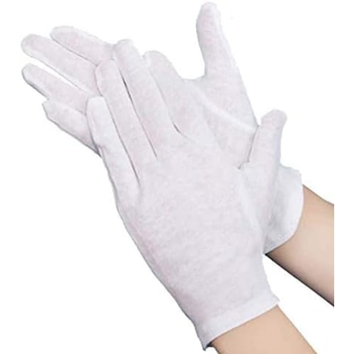 

Thin Cotton Gloves, 30-Count, 100% Pure Cotton, White Gloves, Hand Care Gloves, Smooth Gloves, Inner Gloves, Cloth Gloves, For Work, Inspection, Clean