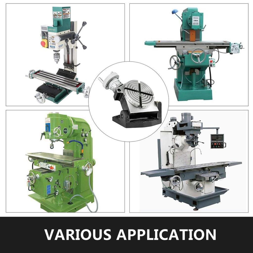 Rotary Table 4 INCH/100 MM Horizontal Vertical Rotary Table 4-Slot Rotary Table for Milling Machine MT-2 Rotary Table for Milling 360 Degrees