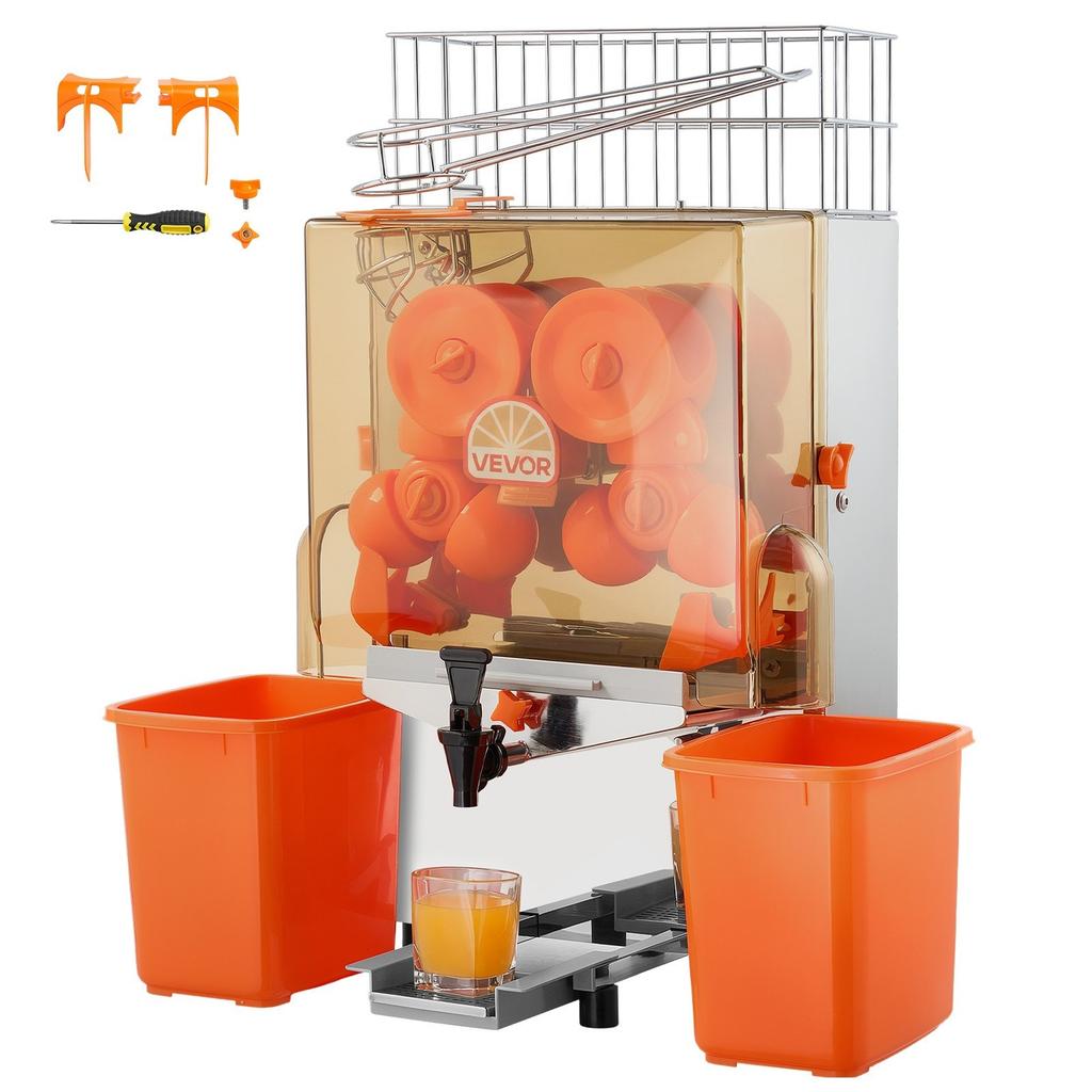 Commercial Orange Juicer Machine, 120W Electric Orange Juice Press, Stainless Steel Orange Squeezer for 20 per Minute, Lemon Citrus Pomegranates
