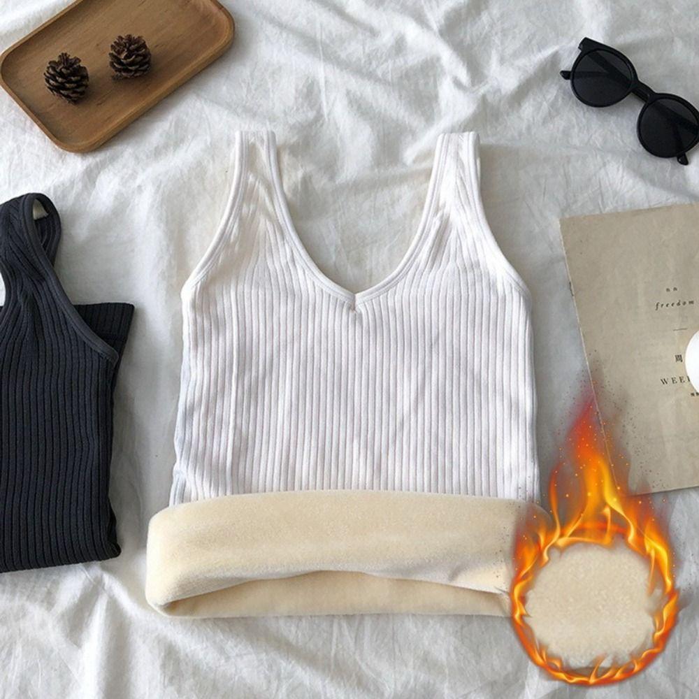 Thicken Women Tanks Slim Warm Undershirt Winter Thermal Tops  Autumn Winter