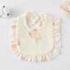 Ruffle Baby Drool Bibs: Pure Cotton Printed Lace Bibs