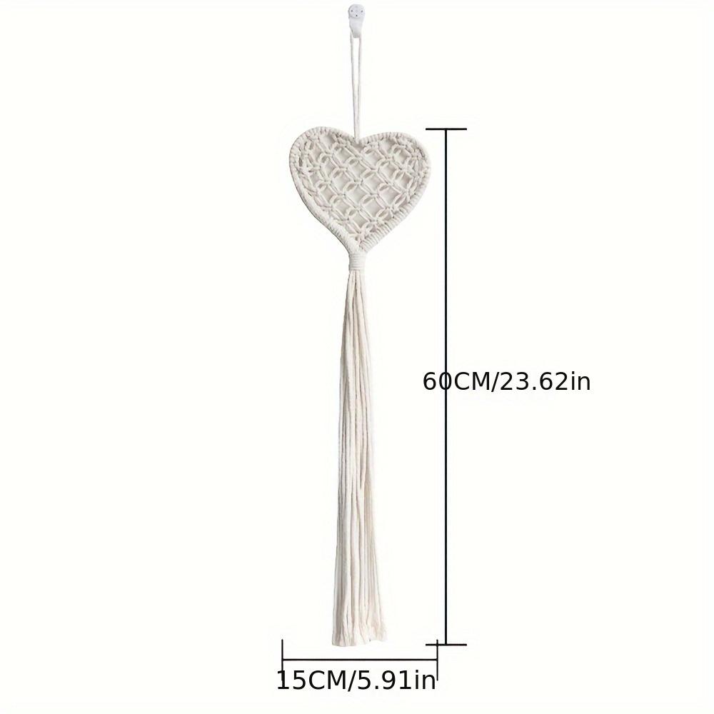 

Шикарный Бохо 1 шт. Ручное плетение Настенное украшение в форме сердца с кисточками | Полиэстеровый декор с макраме для дома и спальни, для декора комнаты ко Дню святого Валентина