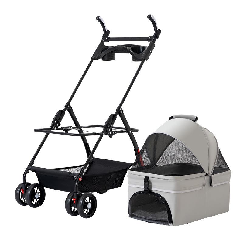 Outdoor Lightweight and Foldable Dog Stroller Lightweight Detachable Pet Strollers for Dogs Modern Household Small Dog Pet Car