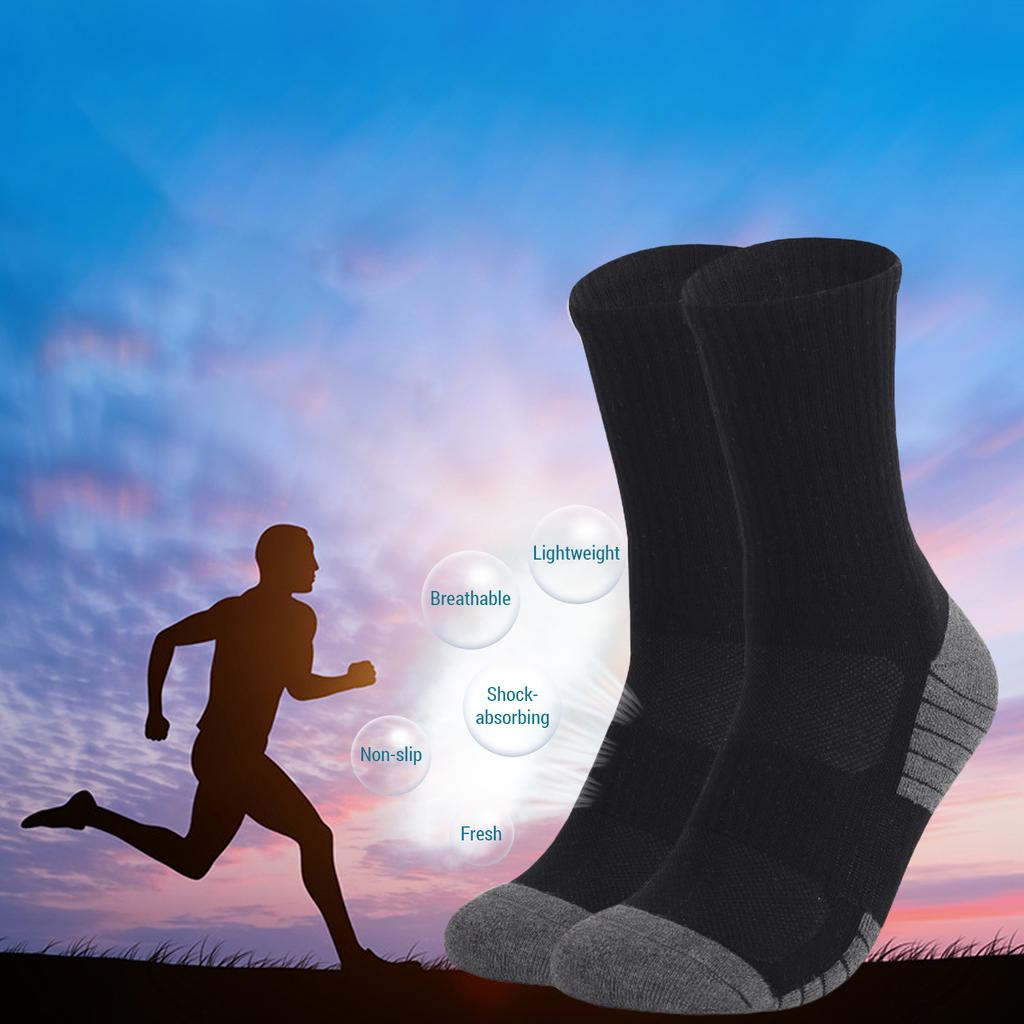 Breathable Comfortable Thicken Crew Socks Outdoor Hiking Trekking Walking Wicking Athletic Socks