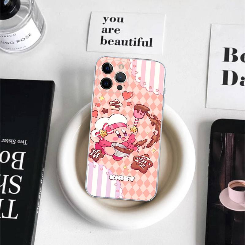 Cute K-Kirbys Phone Case For iPhone 17 16 15 14 13 11 12 Pro Max 16 Plus Transparent