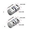 Pack of 2 Stylish Contemporary Glass Door Handles Aluminum Alloy Materials Bathroom Accessory for Wet Environment