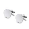 1Pair Mens Blank Round Octagon Cufflinks Stainless Steel Tuxedo Shirt Studs Cuff Link Jewelry Gift Wedding Business 15mm/18mm