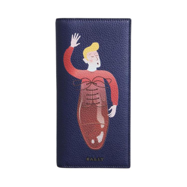 

Bally Long Foldable Zipper French Doll Three-In-One Leather Clutch Wallet Men wallet Blue TALIRO-SH-01 Basic Set (Bag+Dust Bag)