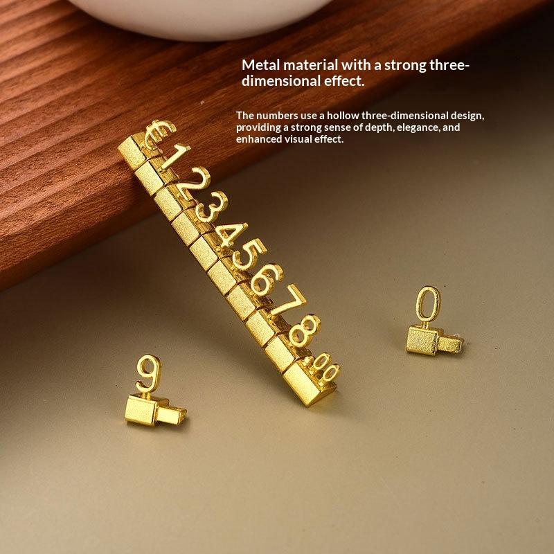 12Pcs Jewelry Store Price Tag Cube Number Signs Adjustable Assembly Tool for Retail Counter Display
