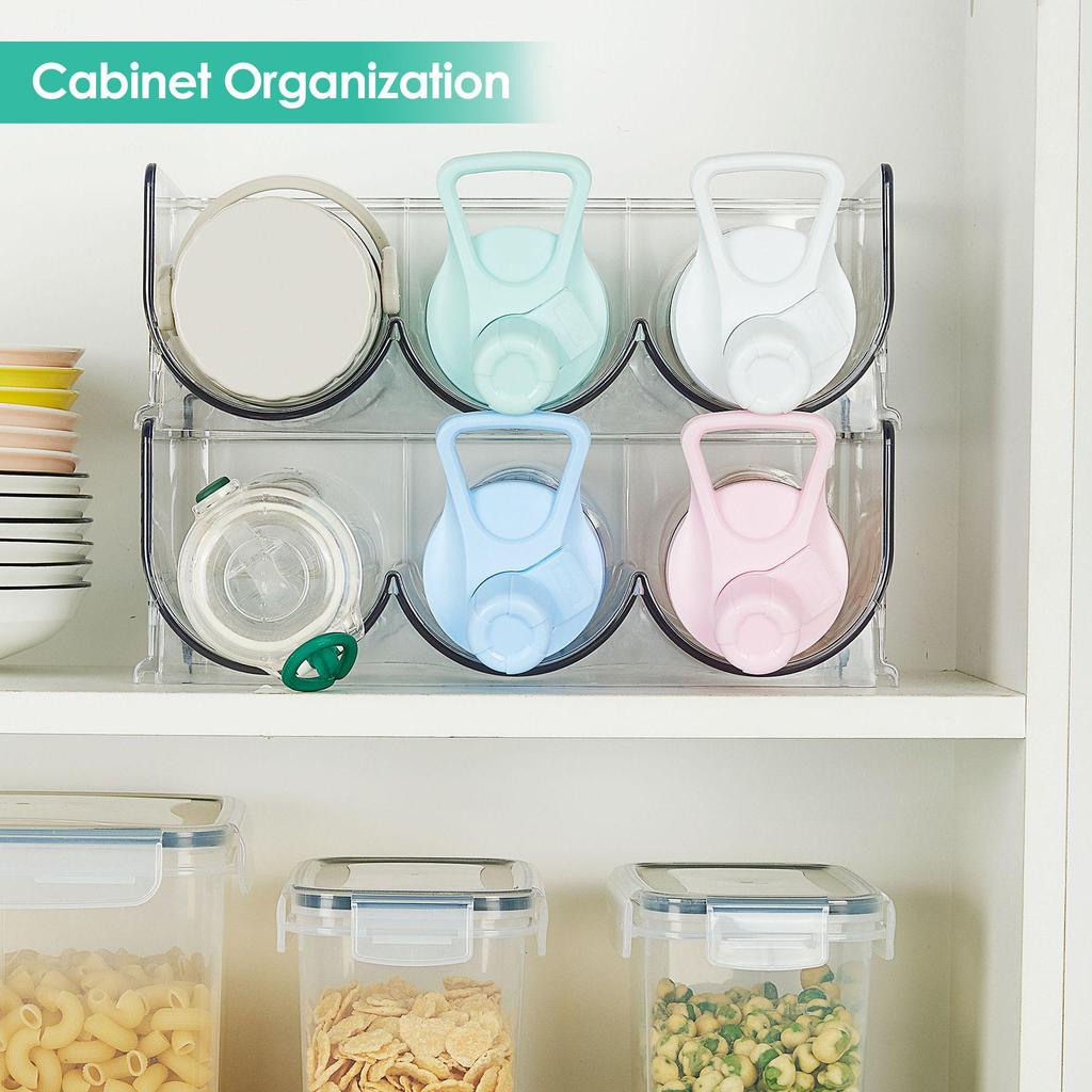 Food-Grade PET Transparent Organizer for Beverage Bottles and Red Wine - Desktop Storage Rack