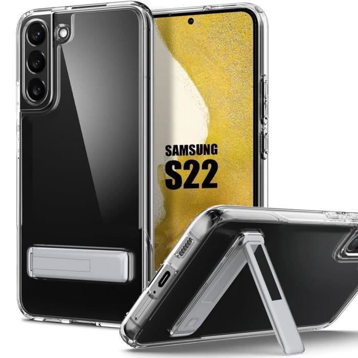 Beschermhoes - BOOLING - voor Samsung Galaxy S22 - Siliconen - Transparant - Flexibel transparant