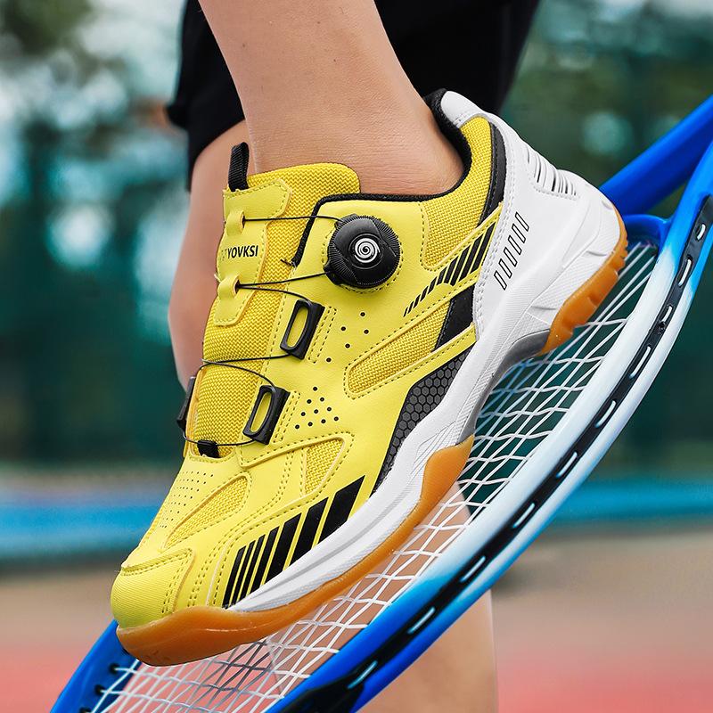 Professional rotating buckle badminton shoes 2025 new table tennis shoes men's and women's sports shoes student physical training shoes
