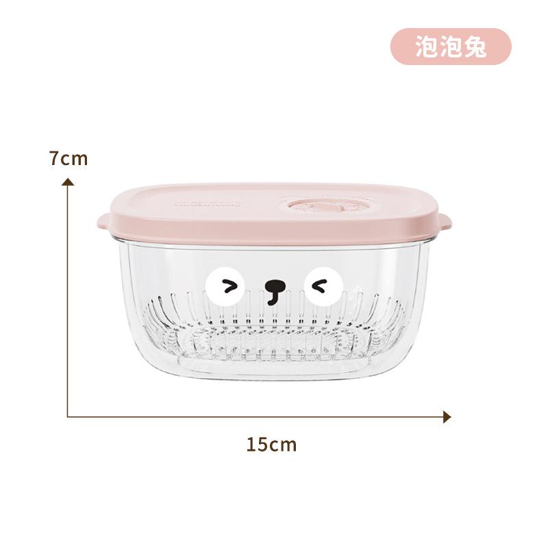 

Kitchen Onion Ginger Garlic Storage Box Refrigerator Scallion Fresh-Keeping Box Cartoon Drain Vegetable Preparation Box Food Fruit Food Special