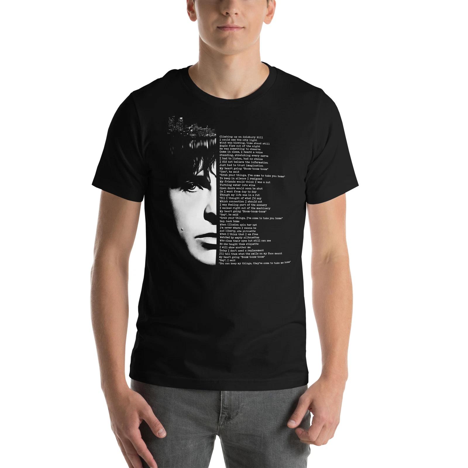 Solsbury Hill Peter Gabriel Lyrics Graphic Tee Shirt Unisex t-shirt S