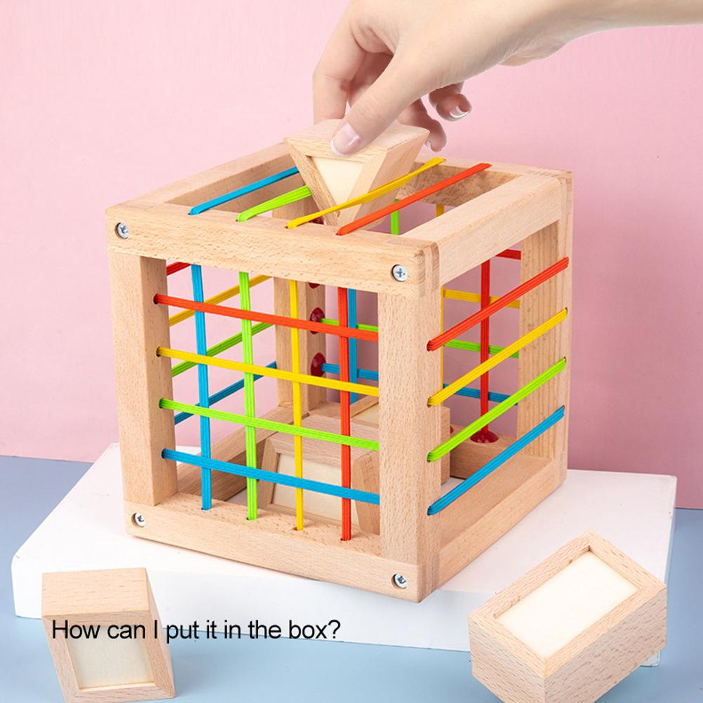 Baby Sorter Toy Colorful Cube Multiple Sensory Shape Learning Toys Fine Motor Skills for Girls Boys